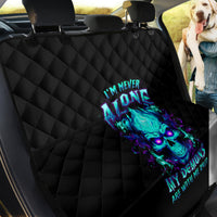 Flame Skull Back Car Seat Cover I'm Never Alone My Demons With Me 24/7 - Wonder Print Shop