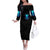 Flame Skull Off The Shoulder Long Sleeve Dress I'm Never Alone My Demons With Me 24/7 - Wonder Print Shop
