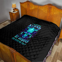 Flame Skull Quilt I'm Never Alone My Demons With Me 24/7 - Wonder Print Shop