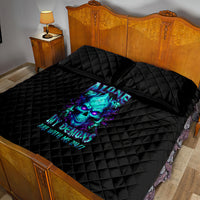 Flame Skull Quilt Bed Set I'm Never Alone My Demons With Me 24/7 - Wonder Print Shop