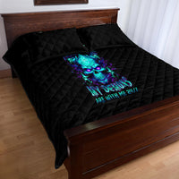 Flame Skull Quilt Bed Set I'm Never Alone My Demons With Me 24/7 - Wonder Print Shop
