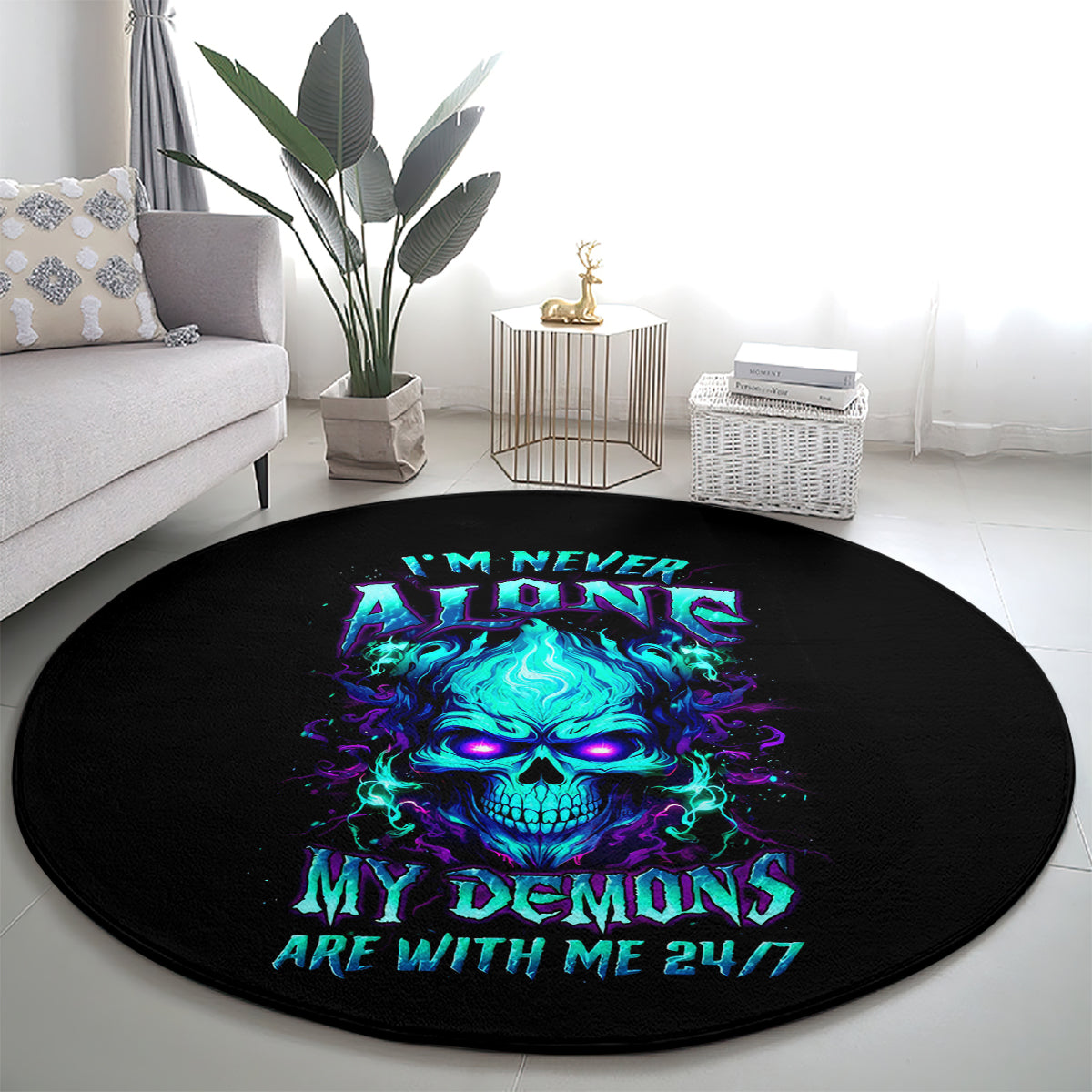 flame-skull-round-carpet-im-never-alone-my-demons-with-me-247