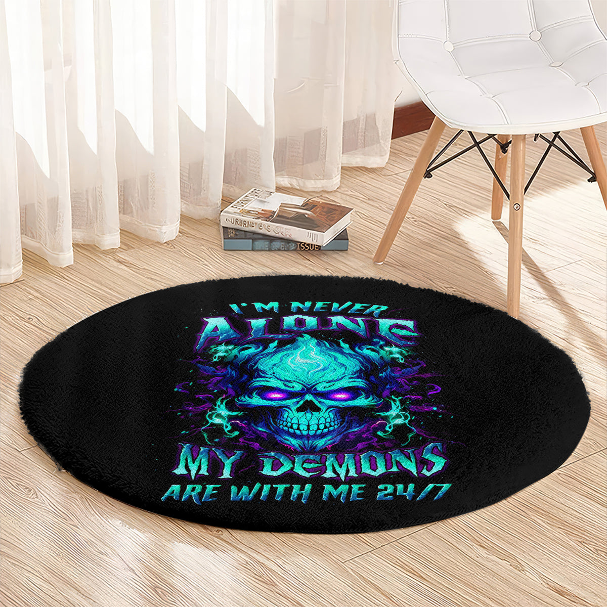 flame-skull-round-carpet-im-never-alone-my-demons-with-me-247
