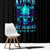 Flame Skull Window Curtain I'm Never Alone My Demons With Me 24/7 - Wonder Print Shop