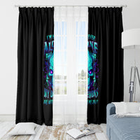 Flame Skull Window Curtain I'm Never Alone My Demons With Me 24/7 - Wonder Print Shop