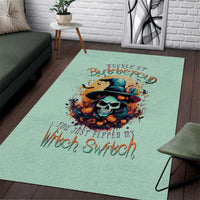 Witch Skull Area Rug Buckle Up Buttercup You Just FLipped My Witch Switch - Wonder Print Shop