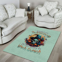 Witch Skull Area Rug Buckle Up Buttercup You Just FLipped My Witch Switch - Wonder Print Shop