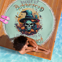 Witch Skull Beach Blanket Buckle Up Buttercup You Just FLipped My Witch Switch - Wonder Print Shop