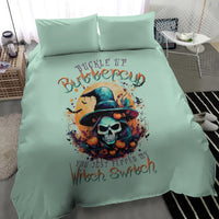 Witch Skull Bedding Set Buckle Up Buttercup You Just FLipped My Witch Switch - Wonder Print Shop