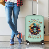 Witch Skull Luggage Cover Buckle Up Buttercup You Just FLipped My Witch Switch - Wonder Print Shop
