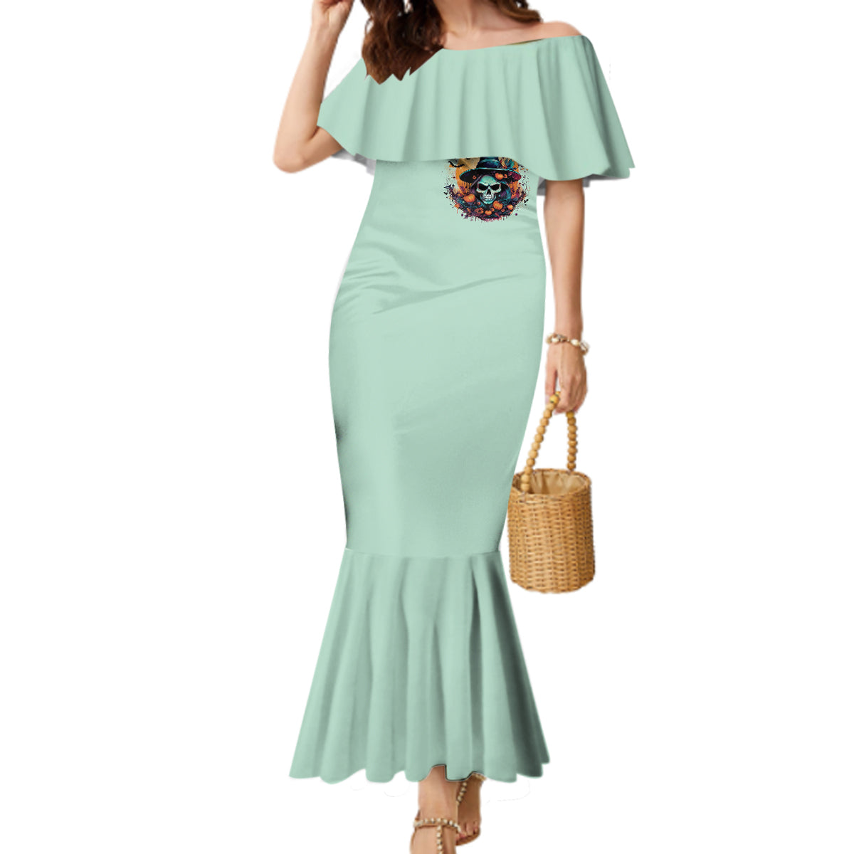 Witch Skull Mermaid Dress Buckle Up Buttercup You Just FLipped My Witch Switch - Wonder Print Shop