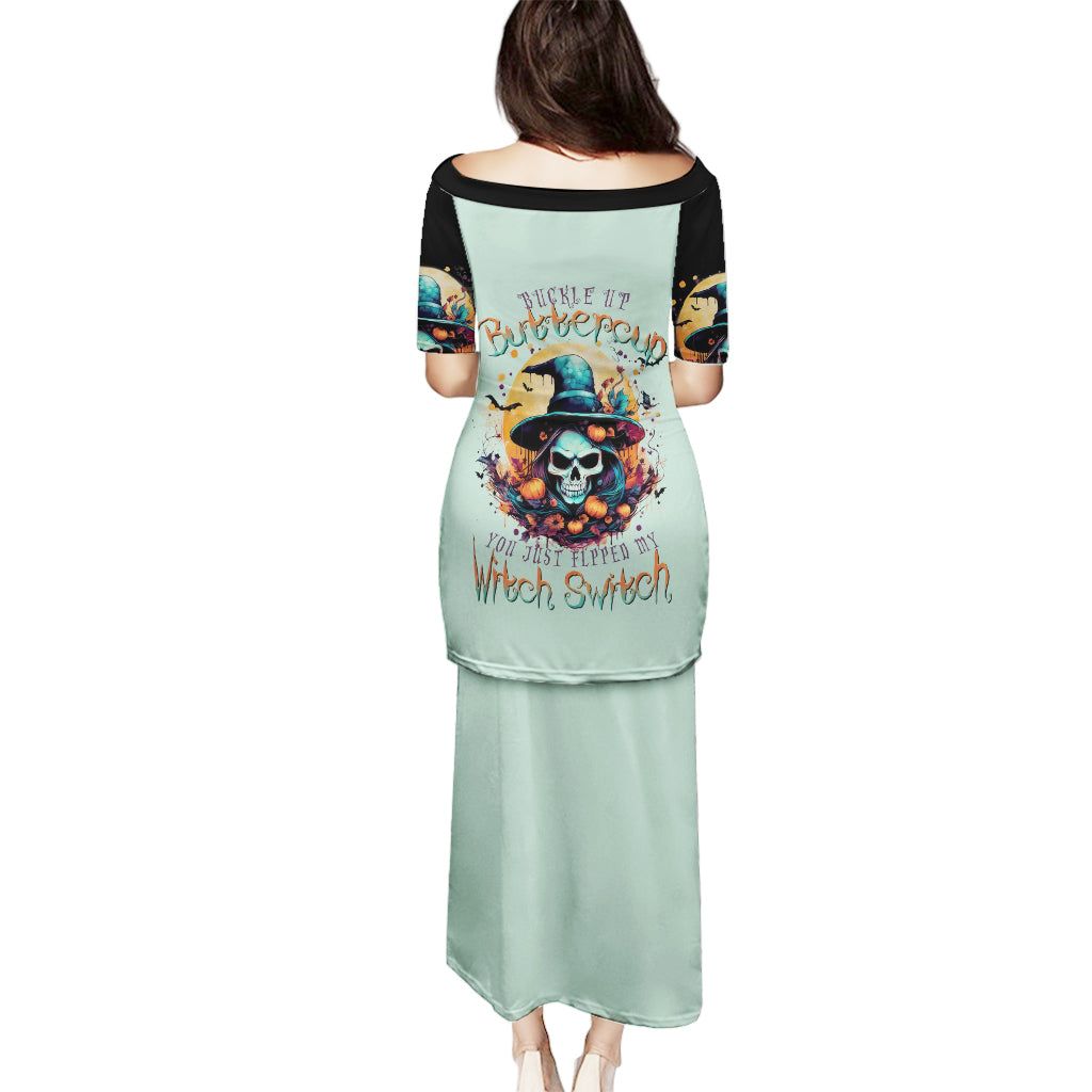 Witch Skull Puletasi Buckle Up Buttercup You Just FLipped My Witch Switch - Wonder Print Shop