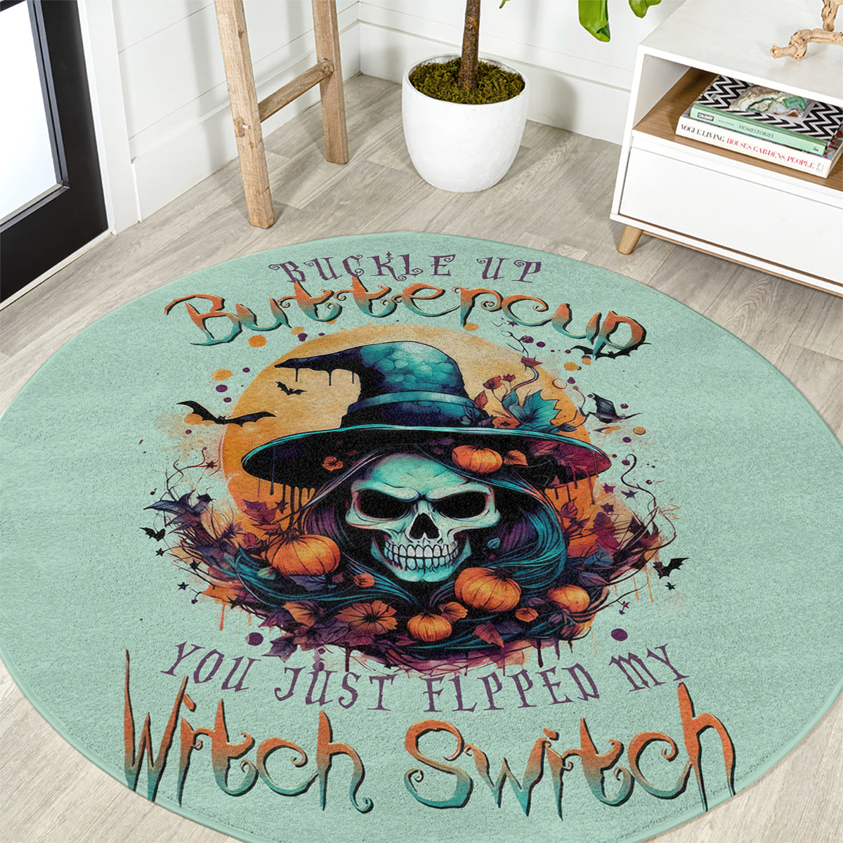 witch-skull-round-carpet-buckle-up-buttercup-you-just-flipped-my-witch-switch