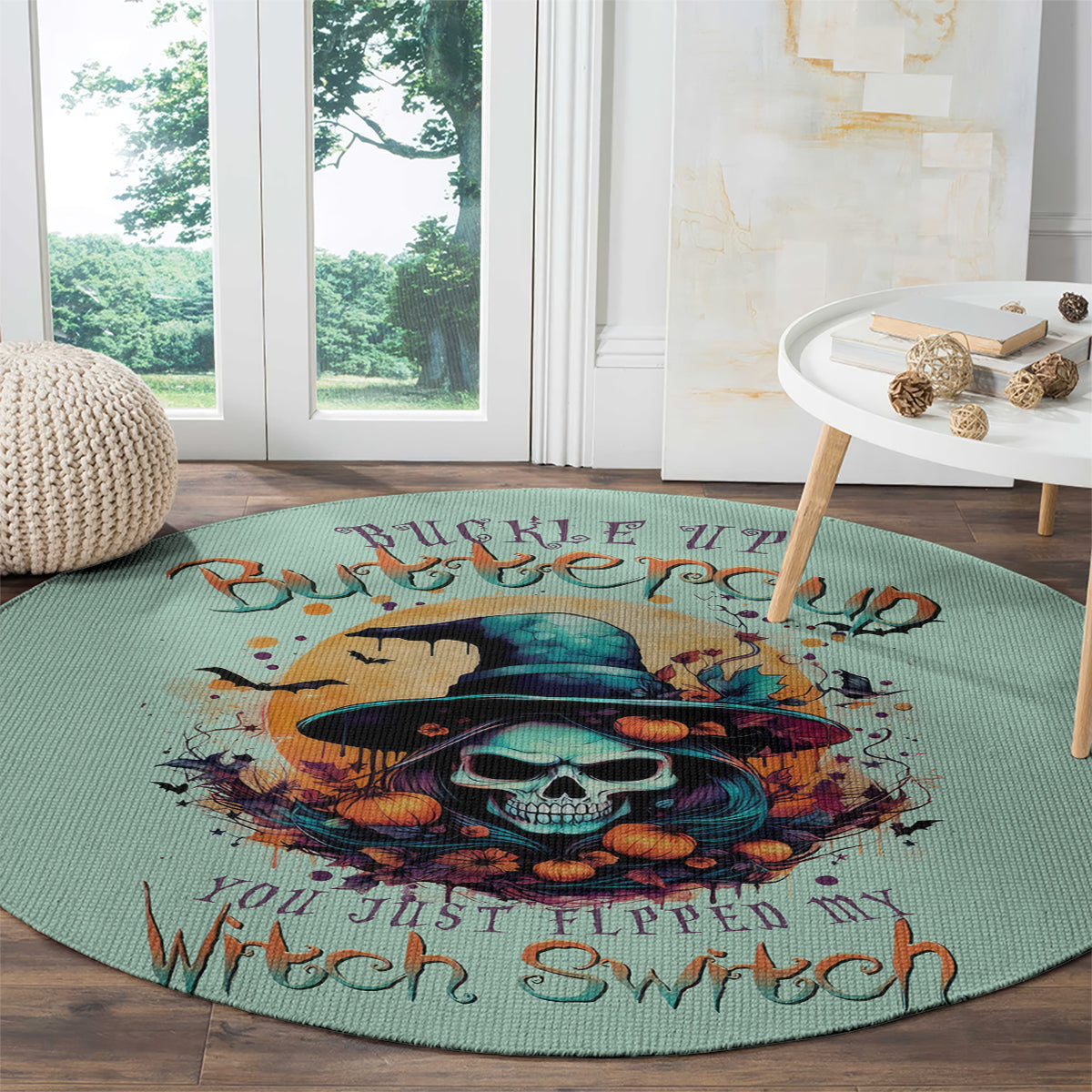 witch-skull-round-carpet-buckle-up-buttercup-you-just-flipped-my-witch-switch