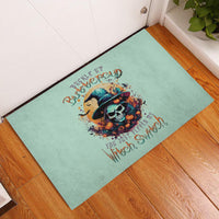 Witch Skull Rubber Doormat Buckle Up Buttercup You Just FLipped My Witch Switch - Wonder Print Shop