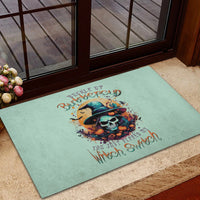 Witch Skull Rubber Doormat Buckle Up Buttercup You Just FLipped My Witch Switch - Wonder Print Shop