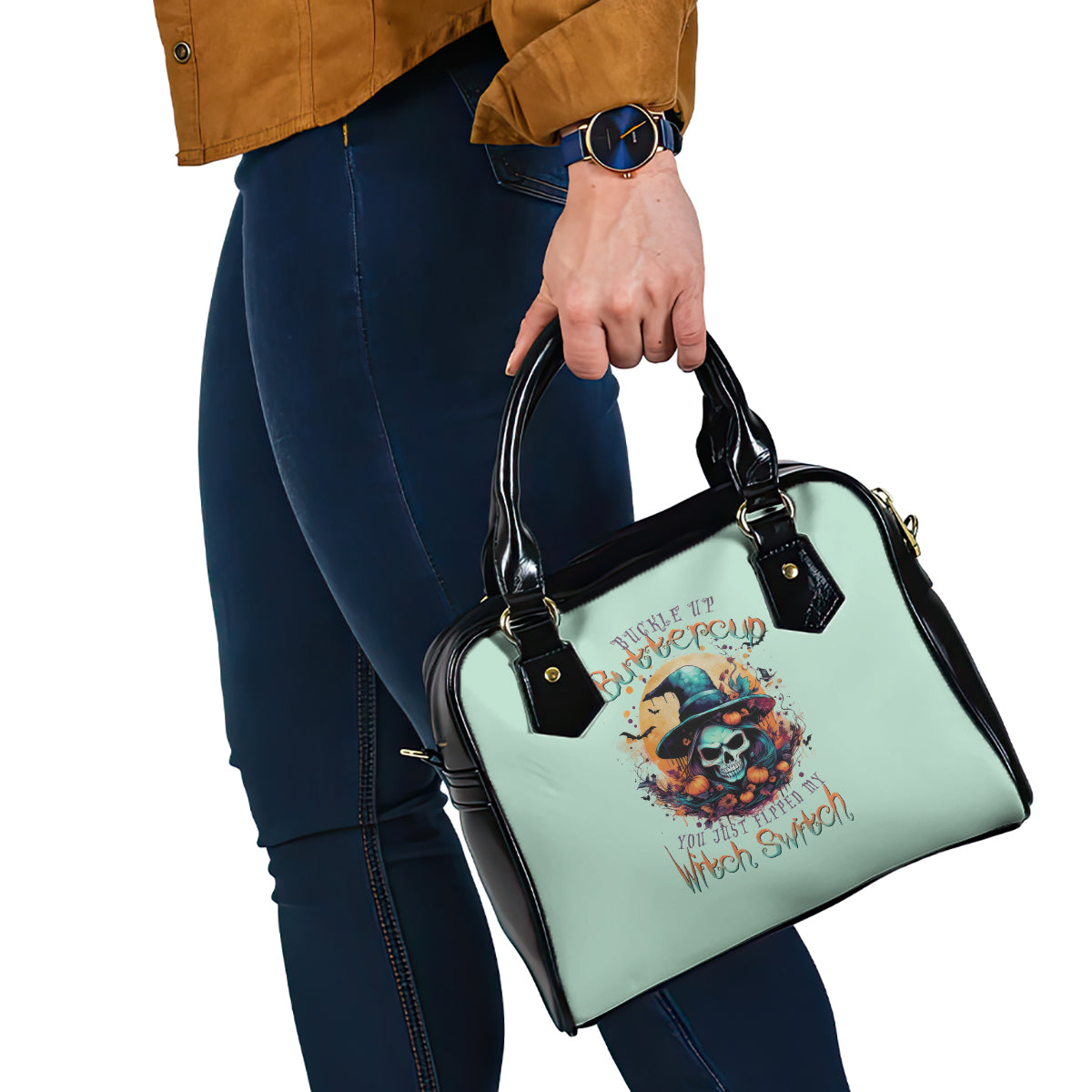 witch-skull-shoulder-handbag-buckle-up-buttercup-you-just-flipped-my-witch-switch