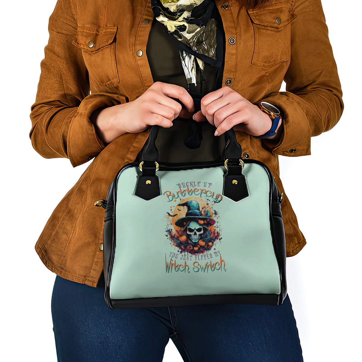 witch-skull-shoulder-handbag-buckle-up-buttercup-you-just-flipped-my-witch-switch