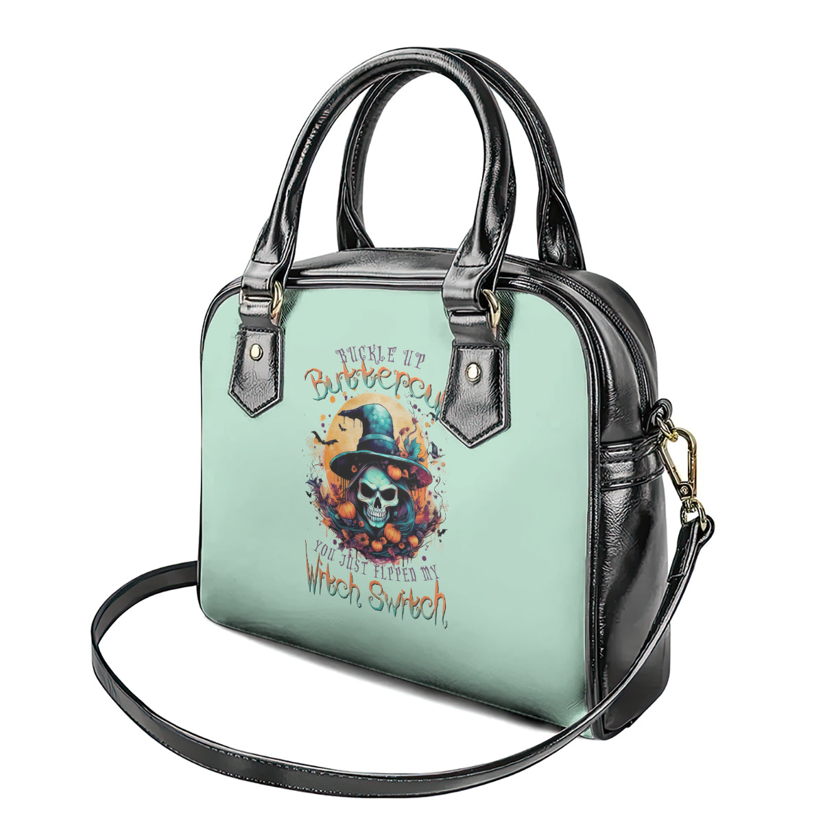 witch-skull-shoulder-handbag-buckle-up-buttercup-you-just-flipped-my-witch-switch