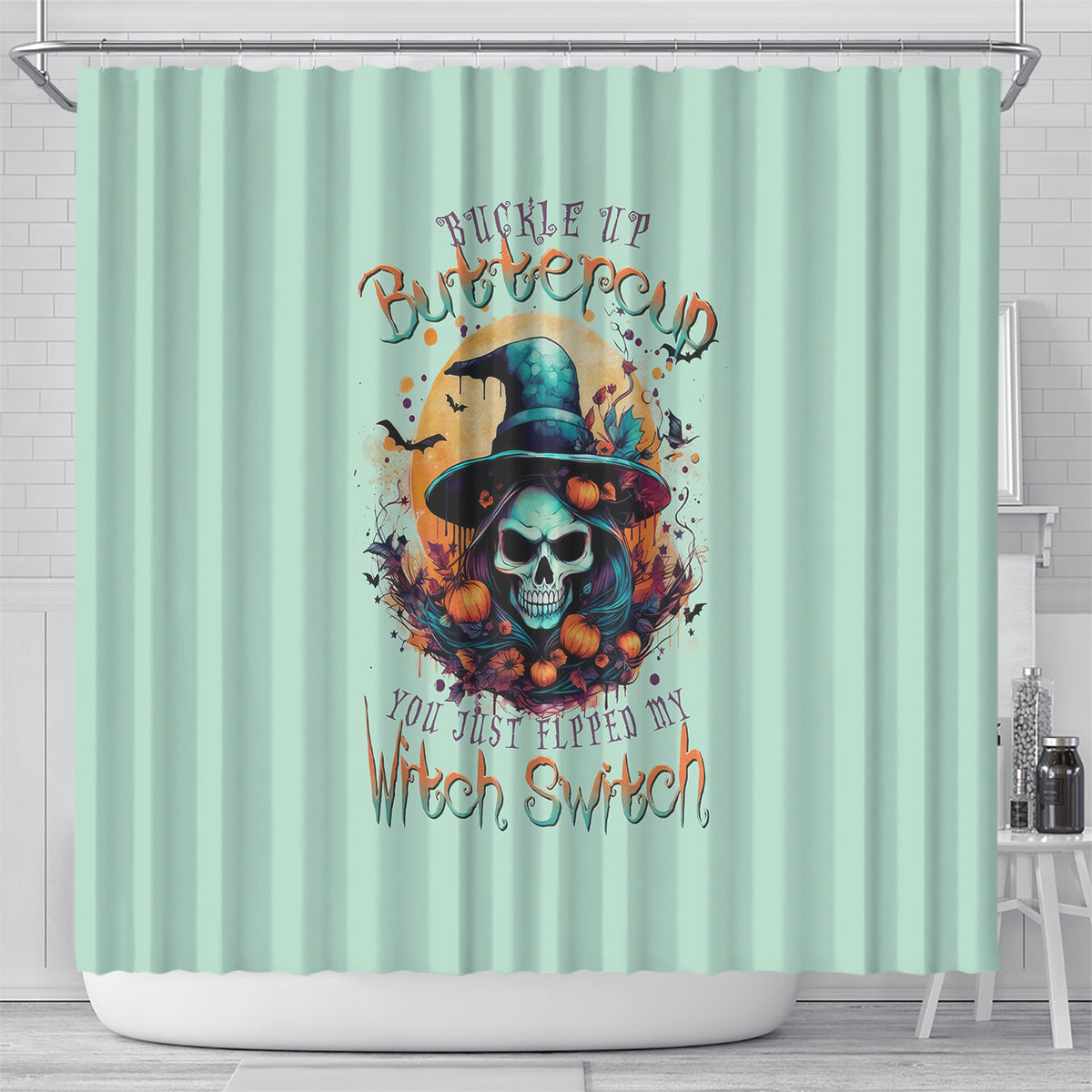 witch-skull-shower-curtain-buckle-up-buttercup-you-just-flipped-my-witch-switch