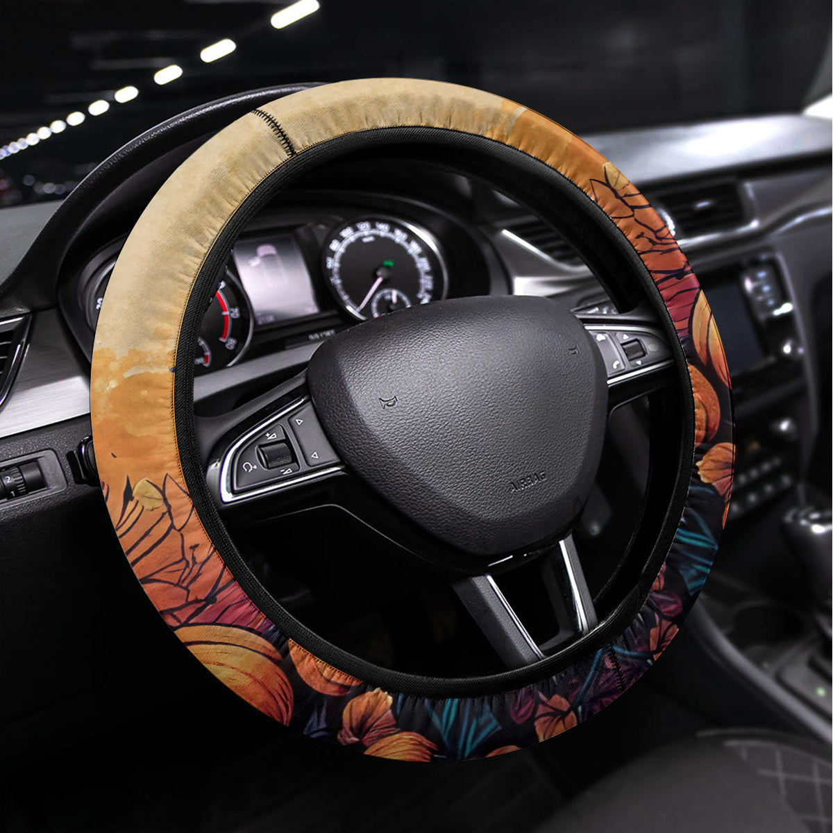 Witch Skull Steering Wheel Cover Buckle Up Buttercup You Just FLipped My Witch Switch - Wonder Print Shop