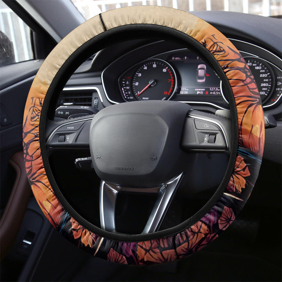 Witch Skull Steering Wheel Cover Buckle Up Buttercup You Just FLipped My Witch Switch - Wonder Print Shop