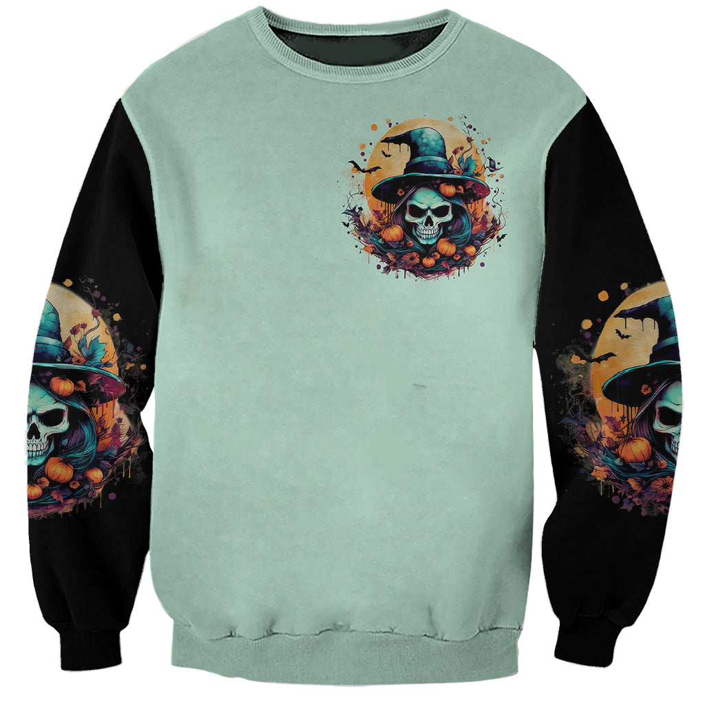 Witch Skull Sweatshirt Buckle Up Buttercup You Just FLipped My Witch Switch - Wonder Print Shop