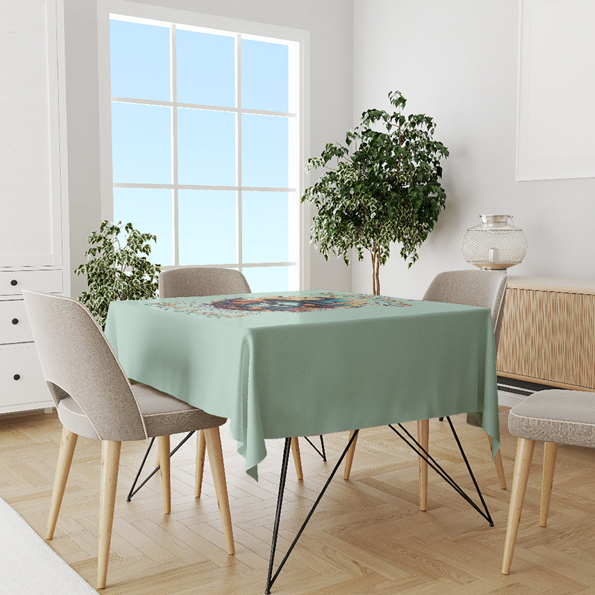 Witch Skull Tablecloth Buckle Up Buttercup You Just FLipped My Witch Switch - Wonder Print Shop