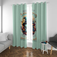 Witch Skull Window Curtain Buckle Up Buttercup You Just FLipped My Witch Switch - Wonder Print Shop