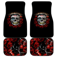 Dia De Muertos Car Mats Day Of The Death Rose Skull - Wonder Print Shop