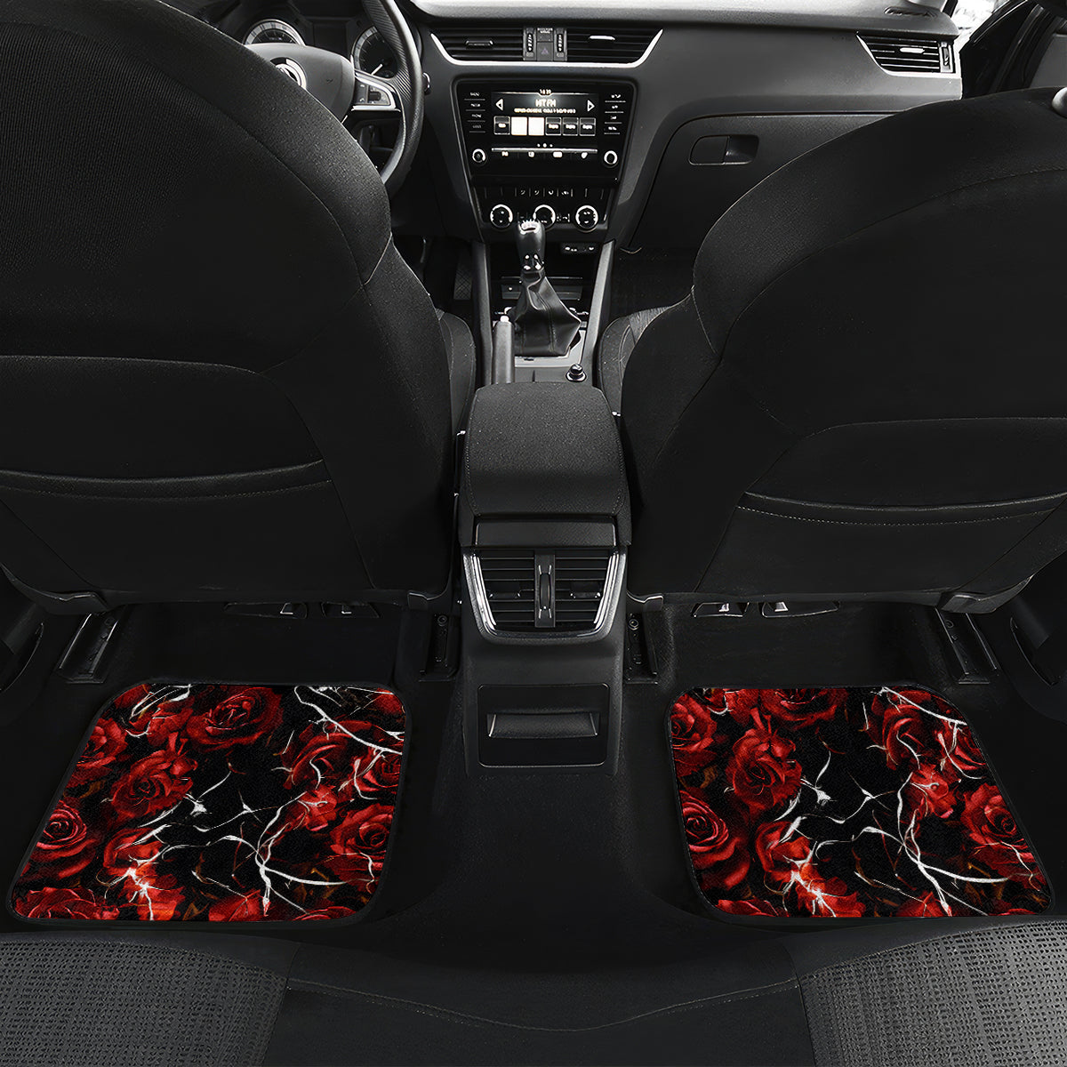 Dia De Muertos Car Mats Day Of The Death Rose Skull - Wonder Print Shop