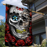 Dia De Muertos Garden Flag Day Of The Death Rose Skull - Wonder Print Shop