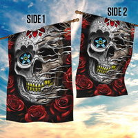 Dia De Muertos Garden Flag Day Of The Death Rose Skull - Wonder Print Shop