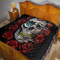 Dia De Muertos Quilt Day Of The Death Rose Skull - Wonder Print Shop