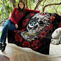 Dia De Muertos Quilt Day Of The Death Rose Skull - Wonder Print Shop