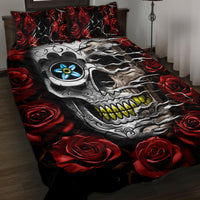 Dia De Muertos Quilt Bed Set Day Of The Death Rose Skull - Wonder Print Shop