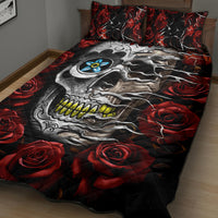 Dia De Muertos Quilt Bed Set Day Of The Death Rose Skull - Wonder Print Shop
