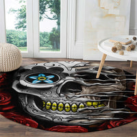 Dia De Muertos Round Carpet Day Of The Death Rose Skull DT01