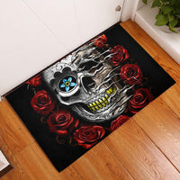 Dia De Muertos Rubber Doormat Day Of The Death Rose Skull - Wonder Print Shop