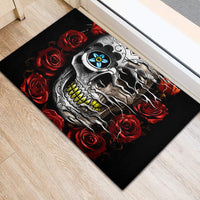 Dia De Muertos Rubber Doormat Day Of The Death Rose Skull - Wonder Print Shop