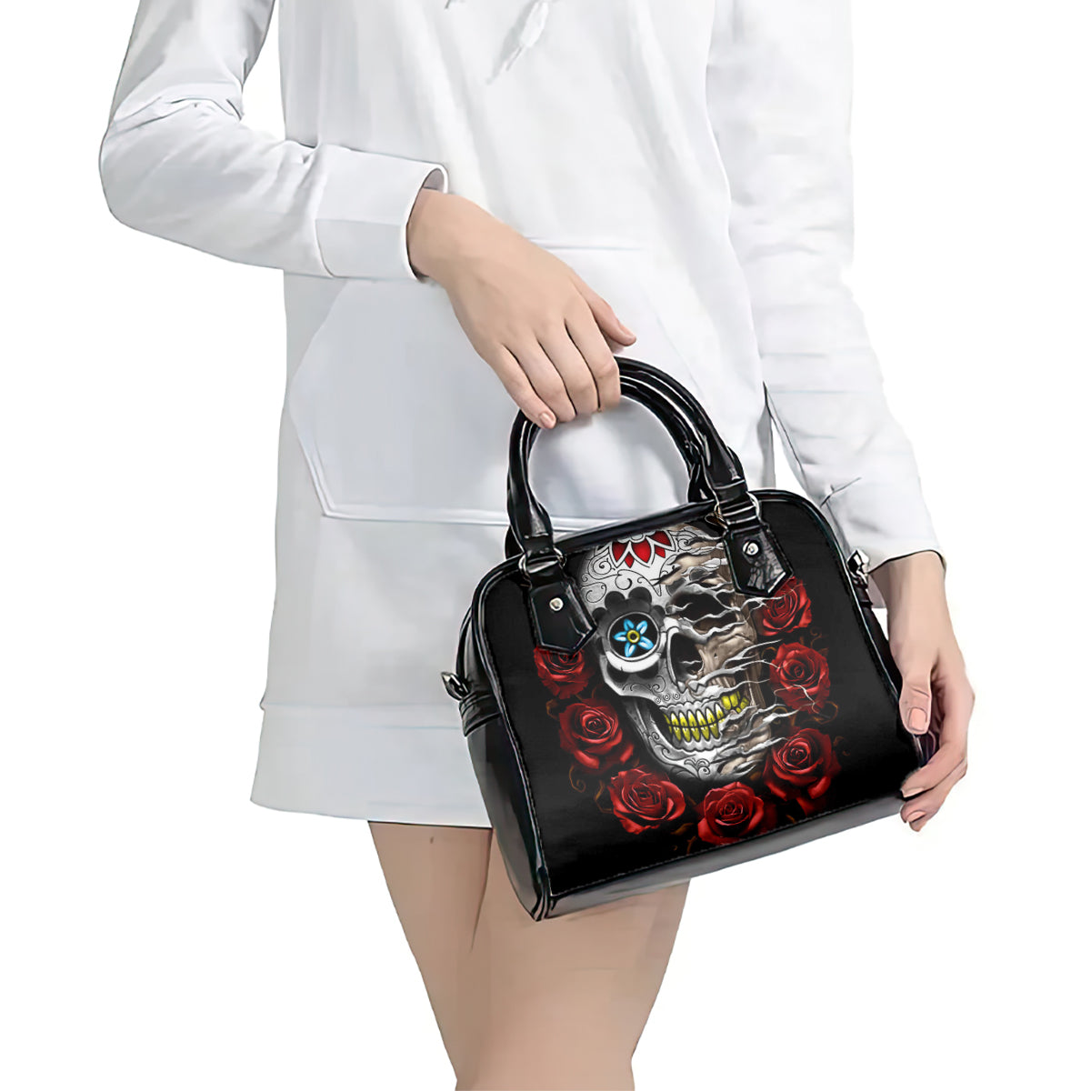 Dia De Muertos Shoulder Handbag Day Of The Death Rose Skull DT01