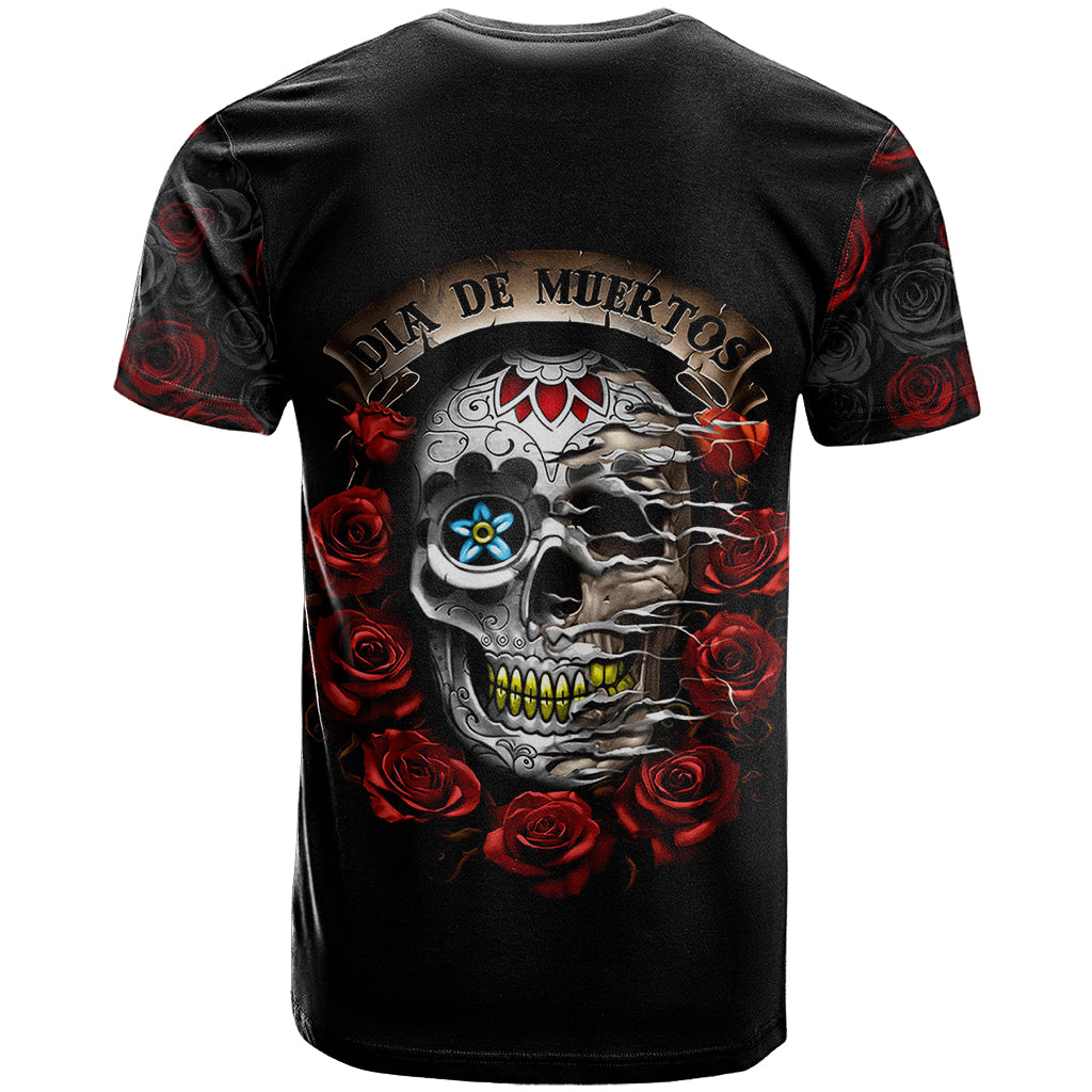 Dia De Muertos T Shirt Day Of The Death Rose Skull - Wonder Print Shop