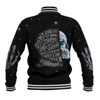 Sad Skull Baseball Jacket Don't Ever Try To Judge Me Dude - Wonder Print Shop