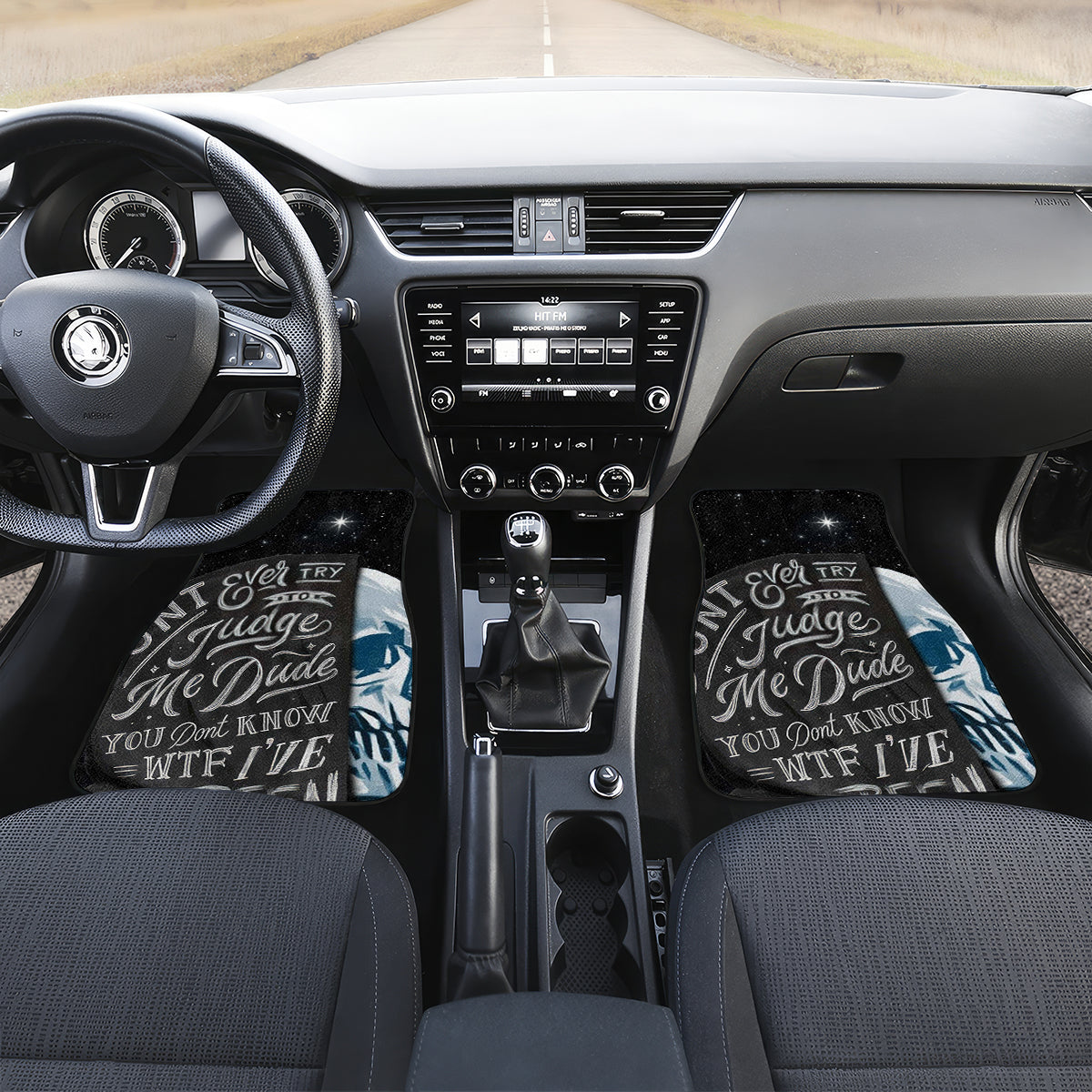 Sad Skull Car Mats Don't Ever Try To Judge Me Dude - Wonder Print Shop