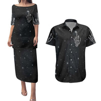 Sad Skull Couples Matching Puletasi Dress and Hawaiian Shirt Don't Ever Try To Judge Me Dude - Wonder Print Shop