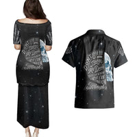 Sad Skull Couples Matching Puletasi Dress and Hawaiian Shirt Don't Ever Try To Judge Me Dude - Wonder Print Shop