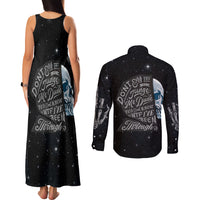 Sad Skull Couples Matching Tank Maxi Dress and Long Sleeve Button Shirts Don't Ever Try To Judge Me Dude - Wonder Print Shop
