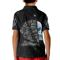 Sad Skull Kid Polo Shirt Don't Ever Try To Judge Me Dude - Wonder Print Shop