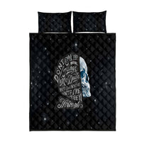 Sad Skull Quilt Bed Set Don't Ever Try To Judge Me Dude - Wonder Print Shop