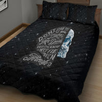 Sad Skull Quilt Bed Set Don't Ever Try To Judge Me Dude - Wonder Print Shop